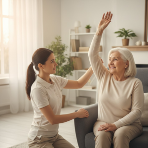 guided mobility and exercise routines with infinity care